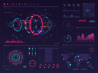 Digital Data Panel Display vector image