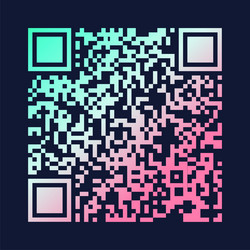 gradient qr code quick response marketing vector image