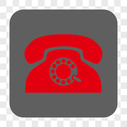 pulse phone rounded square button vector image
