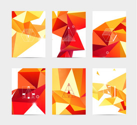 abstract colorful user interface template set vector image