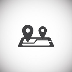 geolocation related icon on background for graphic vector image