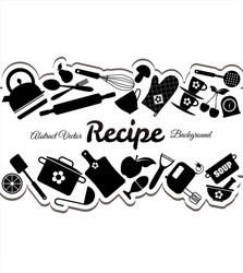 kitchen icons set of tools vector