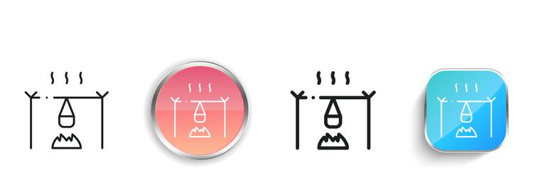 camp icon thin linear regular and button style vector image