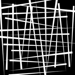 random intersecting irregular lines - monochrome vector image