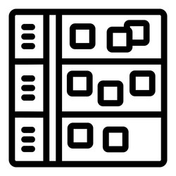 server room icon showing data storage system vector image