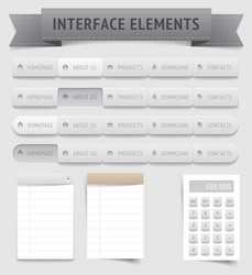 user interface elements vector image