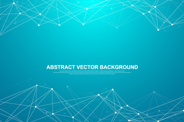 abstract polygonal background with connected lines vector image