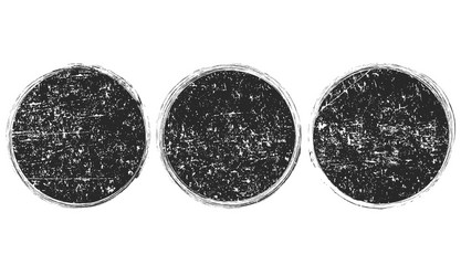 Grunge Black Round Frames Vector Image