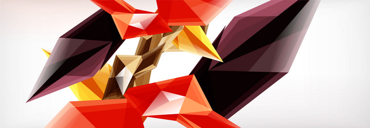 3d triangles and pyramids abstract vector image