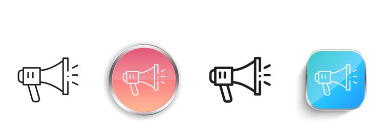 campaign icon thin linear regular and button vector image