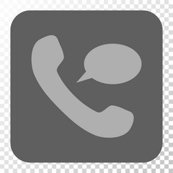 phone message rounded square button vector image