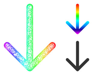 spectral net gradient arrow down icon vector image