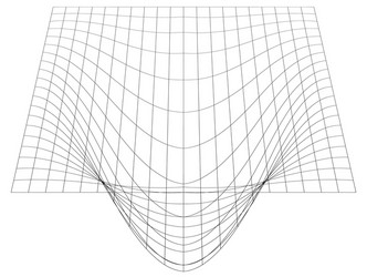 Bent grid in perspective 3d mesh with convex vector