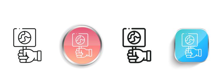 campaign icon thin linear regular and button vector image