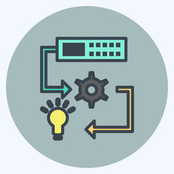 icon machine learning suitable for data analytics vector image