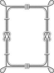 Interwoven Rope Frames - Knot & Loop Patterns vector image