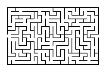 rgb abstract maze labyrinth with entry and exit vector image