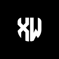 Xw logo monogram abstract infinity shape images Vector Image