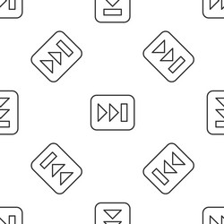 grey line fast forward icon isolated seamless vector image
