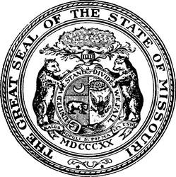 Missouri Great Seal Vintage Engraving Vector Image