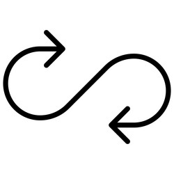 refresh icon in thin line style graphic design vector image