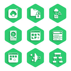 set different files filter setting hierarchy vector image