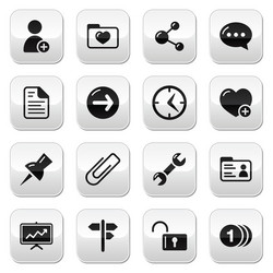 website navigation buttons set vector image