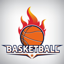 Basketball Championship Logo Vector Image