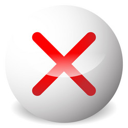circle with x shape cross delete remove quit vector image