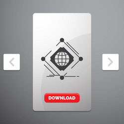 Complex global internet net web glyph icon vector