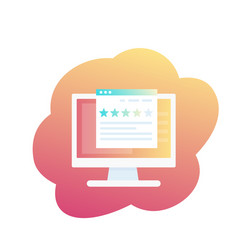 feedback review and rating form vector