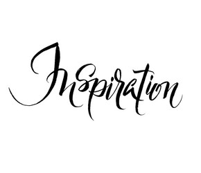 Inspiration brush hand lettering vector