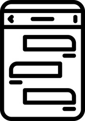 messages linear style icon design vector image