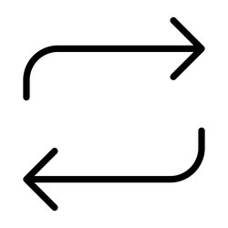 refresh icon in thin line style graphic design vector image