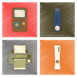 assembly flat shading style icon technology game vector image