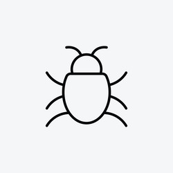 bugline in thin line black color flat simple vector image