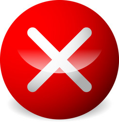 circle with x shape cross delete remove quit vector image