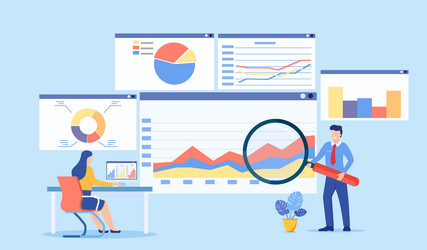 Data Analytics Report Dashboard vector image