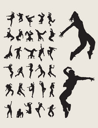 Dynamic Dancer Silhouette Vector Image