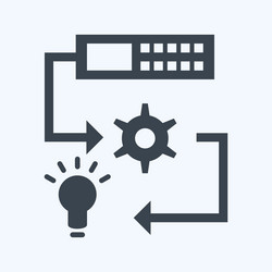 icon machine learning suitable for data analytics vector image