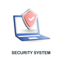 security system icon 3d from collection vector image