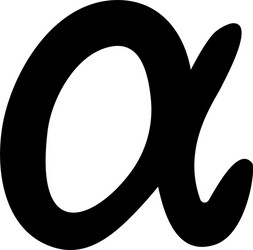 symbol alpha icon black color flat style simple vector image