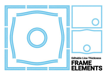 elements for creating a certificate or voucher vector image