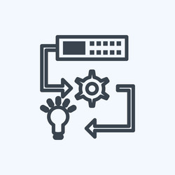icon machine learning suitable for data analytics vector image