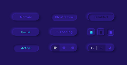 option buttons ui elements kit vector image