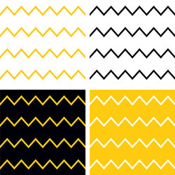 tile pattern set with zig zag chevron vector image