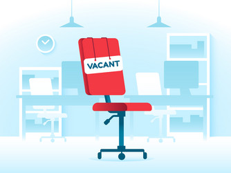 vacant position job in creative office business vector