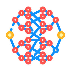 algorithm quantum technology color icon vector image