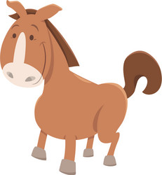 Cute Cartoon Horse Vector Image