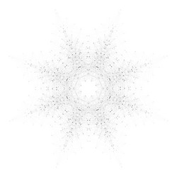 geometric abstract form with connected line vector image
